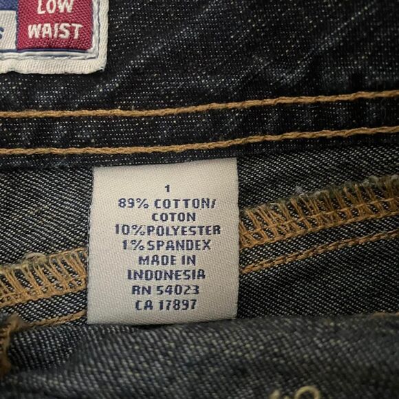 Vintage Y2K Old Navy Ultra Low Rise Waist Denim Shorts - Picture 3 of 5